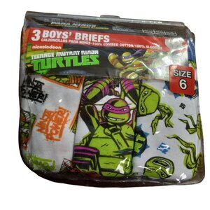 Nickelodeon Size 6 Teenage Mutant Ninja Turtles Boys Briefs Underwear 3 Pack NEW